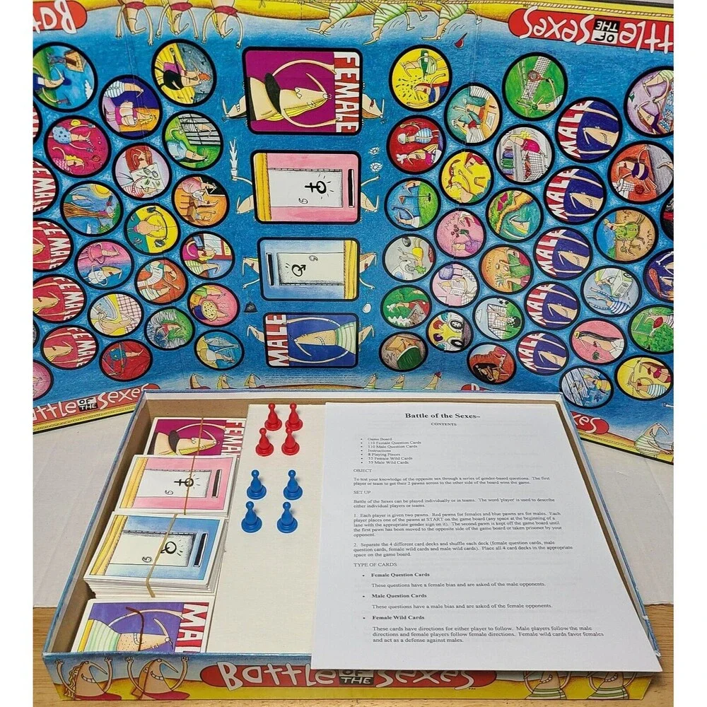 Battle of the Sexes Board Game 1997 University Games Vintage